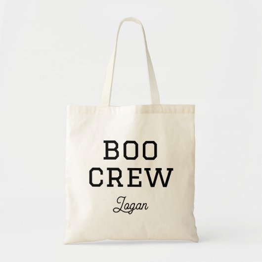 Boo Crew Mit Monogramm Halloween Tragetasche (Vorne)