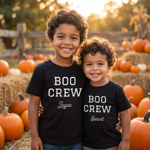 Boo Crew Mit Monogramm Halloween Tri-Blend Shirt