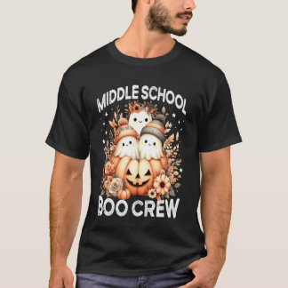 Boo Crew Mittelstufenlehrer Kinder Halloween Kostü T-Shirt