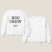 Boo Crew monogrammiertes Halloween (Design Vorderseite & Rückseite)