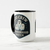 Boo Crew—Neighborhood Watch | Halloween Gifts Tasse (Vorderseite Links)