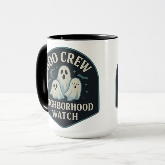 Boo Crew—Neighborhood Watch | Halloween Gifts Tasse (Vorderseite Links)