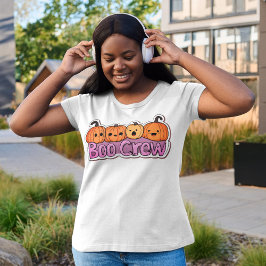Boo Crew Niedlich Pumpkins Halloween T-Shirt