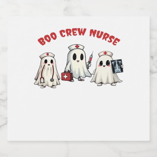 BOO CREW NURSE Essenzieller T - Shirt Schaumweinetikett (Einzelnes Label)