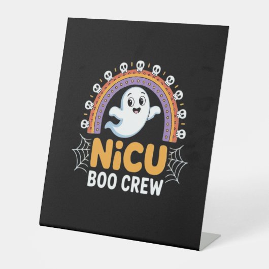 Boo Crew Nurse Halloween for Nurses Ghost Essentia Sockelschild (Vorderseite)