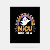 Boo Crew Nurse Halloween für Krankenschwestern Gho Acrylschild (Vorderseite)