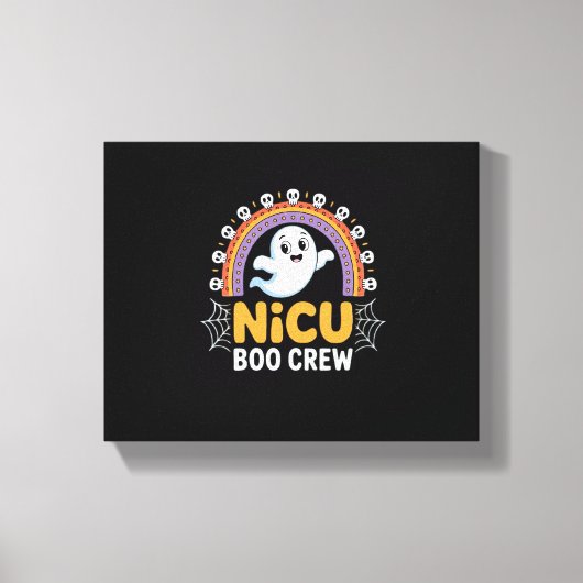 Boo Crew Nurse Halloween für Krankenschwestern Gho Leinwanddruck (Vorderseite)