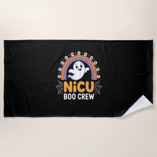 Boo Crew Nurse Halloween für Krankenschwestern Gho Strandtuch (Vorderseite)