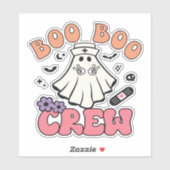 Boo Crew Nurse Halloween Ghost Funny Classic T Aufkleber (Blatt)