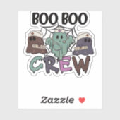 Boo Crew Nurse Halloween Ghost Funny Classic T Aufkleber (Blatt)