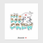 Boo Crew Nurse Halloween Ghost Funny Classic T Aufkleber (Blatt)