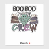 Boo Crew Nurse Halloween Ghost Funny Classic T Aufkleber (Blatt)