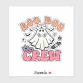 Boo Crew Nurse Halloween Ghost Funny Classic T Aufkleber (Blatt)