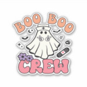 Boo Crew Nurse Halloween Ghost Funny Classic T Aufkleber (Vorderseite)