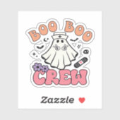 Boo Crew Nurse Halloween Ghost Funny Classic T Aufkleber (Blatt)