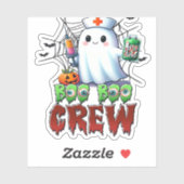 Boo Crew Nurse Halloween Ghost Funny Classic T Aufkleber (Blatt)