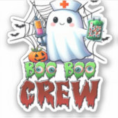 Boo Crew Nurse Halloween Ghost Funny Classic T Aufkleber (Vorderseite)