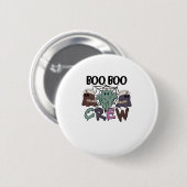 Boo Crew Nurse Halloween Ghost Funny Classic T Button (Vorne & Hinten)