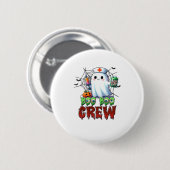 Boo Crew Nurse Halloween Ghost Funny Classic T Button (Vorne & Hinten)