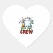 Boo Crew Nurse Halloween Ghost Funny Classic T Herz-Aufkleber (Vorderseite)