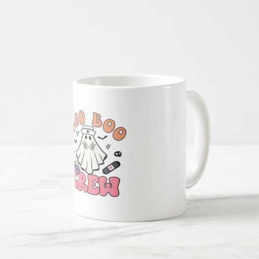 Boo Crew Nurse Halloween Ghost Funny Classic T Kaffeetasse (VorderseiteRechts)