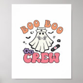 Boo Crew Nurse Halloween Ghost Funny Classic T Poster (Vorne)
