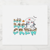 Boo Crew Nurse Halloween Ghost Funny Classic T Schaumweinetikett (Einzelnes Label)