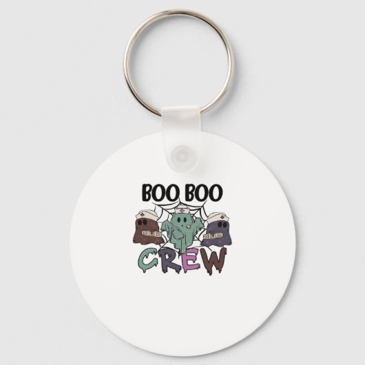Boo Crew Nurse Halloween Ghost Funny Classic T Schlüsselanhänger (Vorderseite)