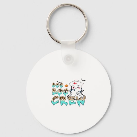 Boo Crew Nurse Halloween Ghost Funny Classic T Schlüsselanhänger (Vorderseite)