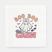 Boo Crew Nurse Halloween Ghost Funny Classic T Serviette (Vorderseite)