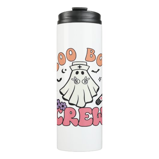 Boo Crew Nurse Halloween Ghost Funny Classic T Thermosbecher (Vorderseite)