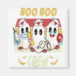 Boo Crew Nurse Halloween Ghost Kostüm Retro Vinta Magnet