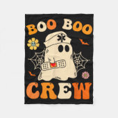 Boo Crew Nurse Shirt Funny Ghost Retro Hallowe Fleecedecke (Vorderseite)