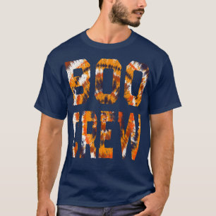 Boo Crew Orange Gefärbte Krawatte Matching Hallowe T-Shirt
