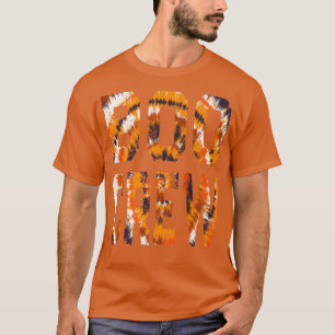 Boo Crew Orange Gefärbte Krawatte Matching Hallowe T-Shirt