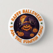 Boo Crew Orange Halloween Button (Vorderseite)