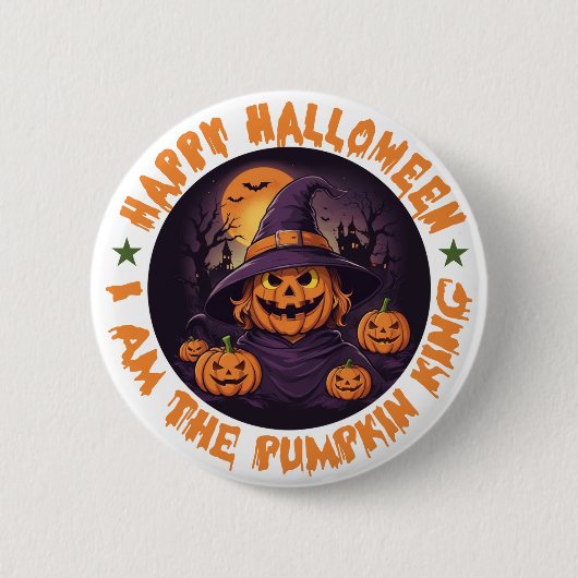 Boo Crew Orange Halloween Button (Vorderseite)