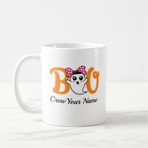 Boo Crew Orange Halloween Familie Personalisiert Kaffeetasse