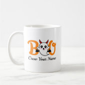 Boo Crew Orange Halloween Familie Personalisiert Kaffeetasse (Links)