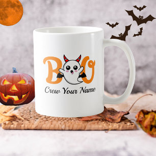 Boo Crew Orange Halloween-Familie Personalisiert Kaffeetasse