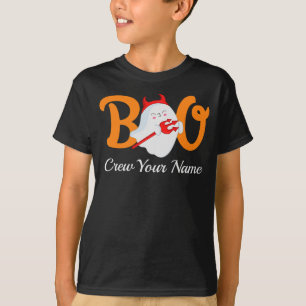 Boo Crew Orange Halloween Familienmatte T-Shirt