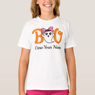 Boo Crew Orange Halloween Familienmatte T-Shirt