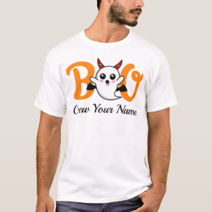 Boo-Crew Orange Halloween Familienpassung T-Shirt