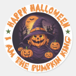 Boo Crew Orange Halloween Runder Aufkleber