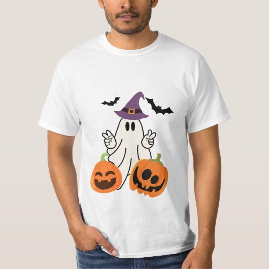 Boo Crew Orange Halloween T-Shirt (Vorderseite)