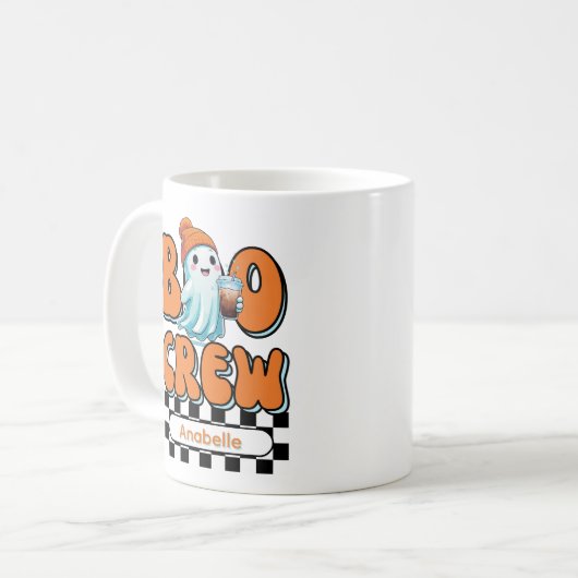 Boo Crew Orange Personalisiert Kaffeetasse (Vorderseite Links)