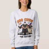 Boo Crew – Pug Edition | Cute Halloween Dog Design Sweatshirt (Vorderseite)