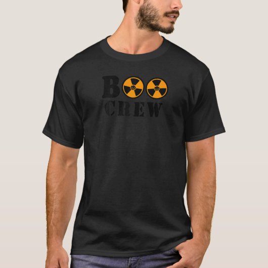 Boo Crew Radioactive Warning Sign Halloween Raglan T-Shirt (Vorderseite)