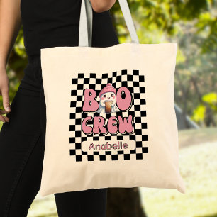 Boo-Crew Rosa Geist mit Ice Coffee Personalisiert Tragetasche