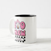 Boo Crew Rosa Personalisiert Zweifarbige Tasse (Vorderseite Links)